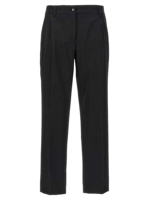 Wool canvas trousers DOLCE & GABBANA Black