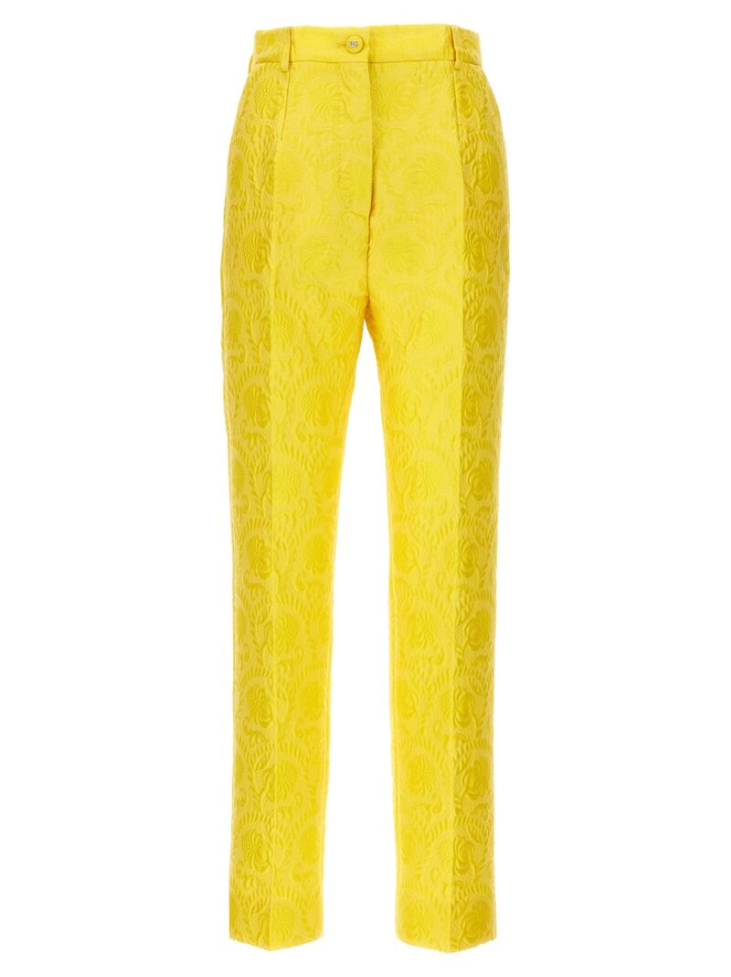 Jaquard tailored trousers DOLCE & GABBANA Yellow