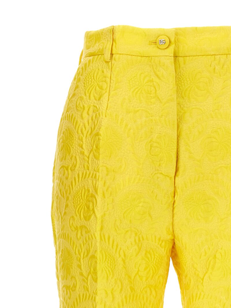 Jaquard tailored trousers Woman DOLCE & GABBANA Yellow