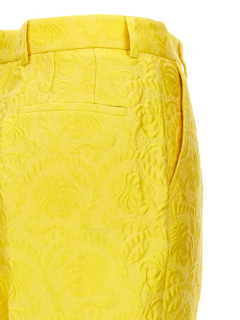 Jaquard tailored trousers 64% cotton 23% polyester 13% silk DOLCE & GABBANA Yellow