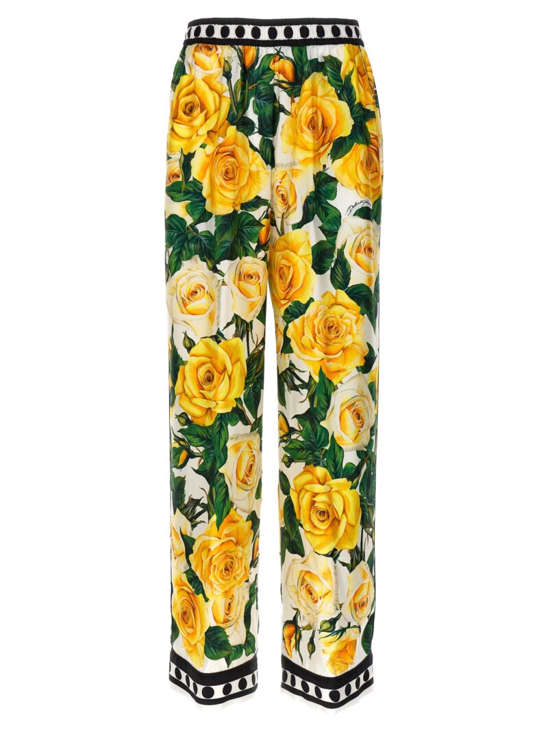'Rose Gialle' trousers DOLCE & GABBANA Multicolor