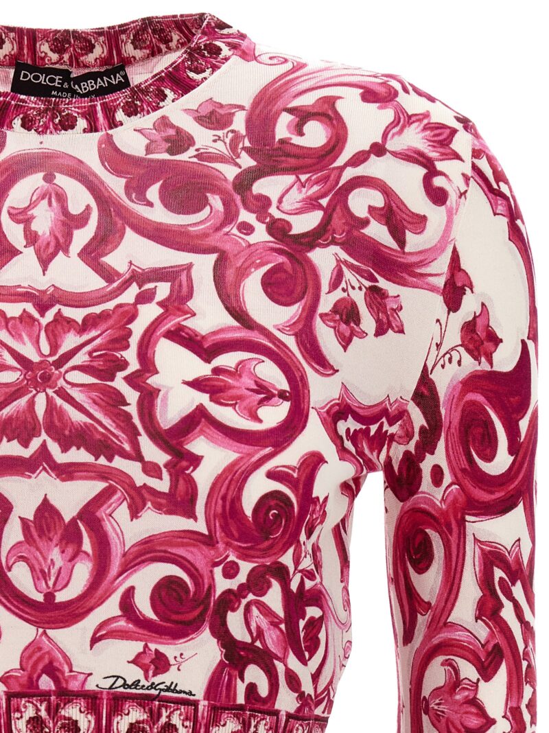 Maiolica sweater Woman DOLCE & GABBANA Fuchsia