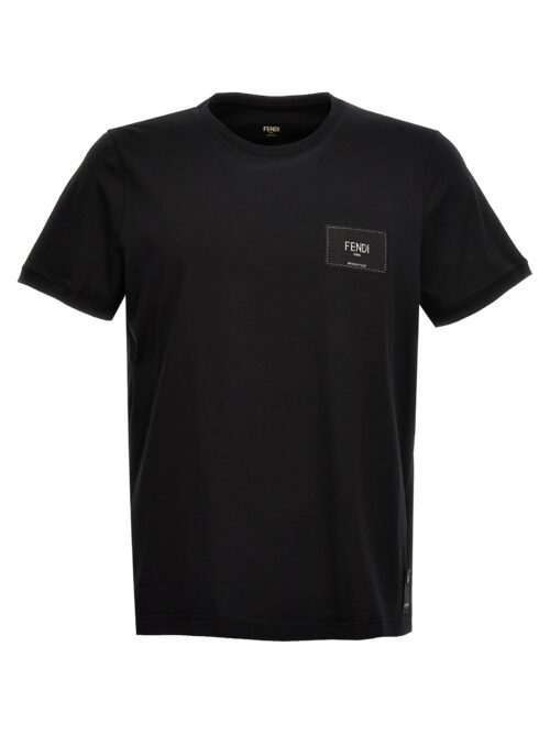 Logo patch t-shirt FENDI Black