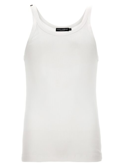 Ribbed tank top DOLCE & GABBANA White