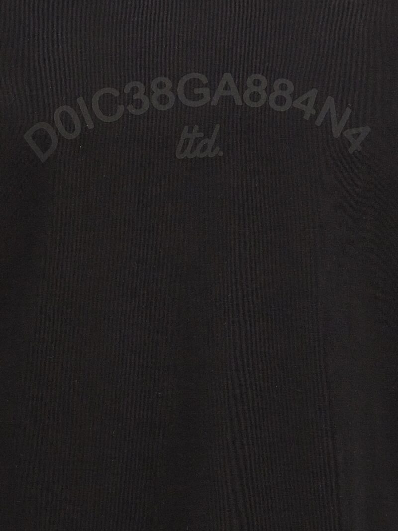 Logo print T-shirt 100% cotton DOLCE & GABBANA Black