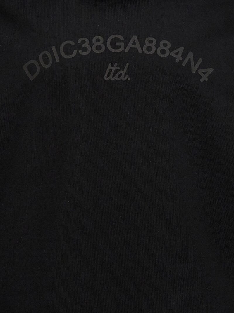 Logo print hoodie 100% cotton DOLCE & GABBANA Black