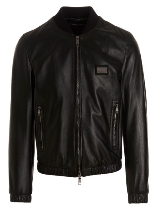 'DG Essential' Bomber Jacket DOLCE & GABBANA Black