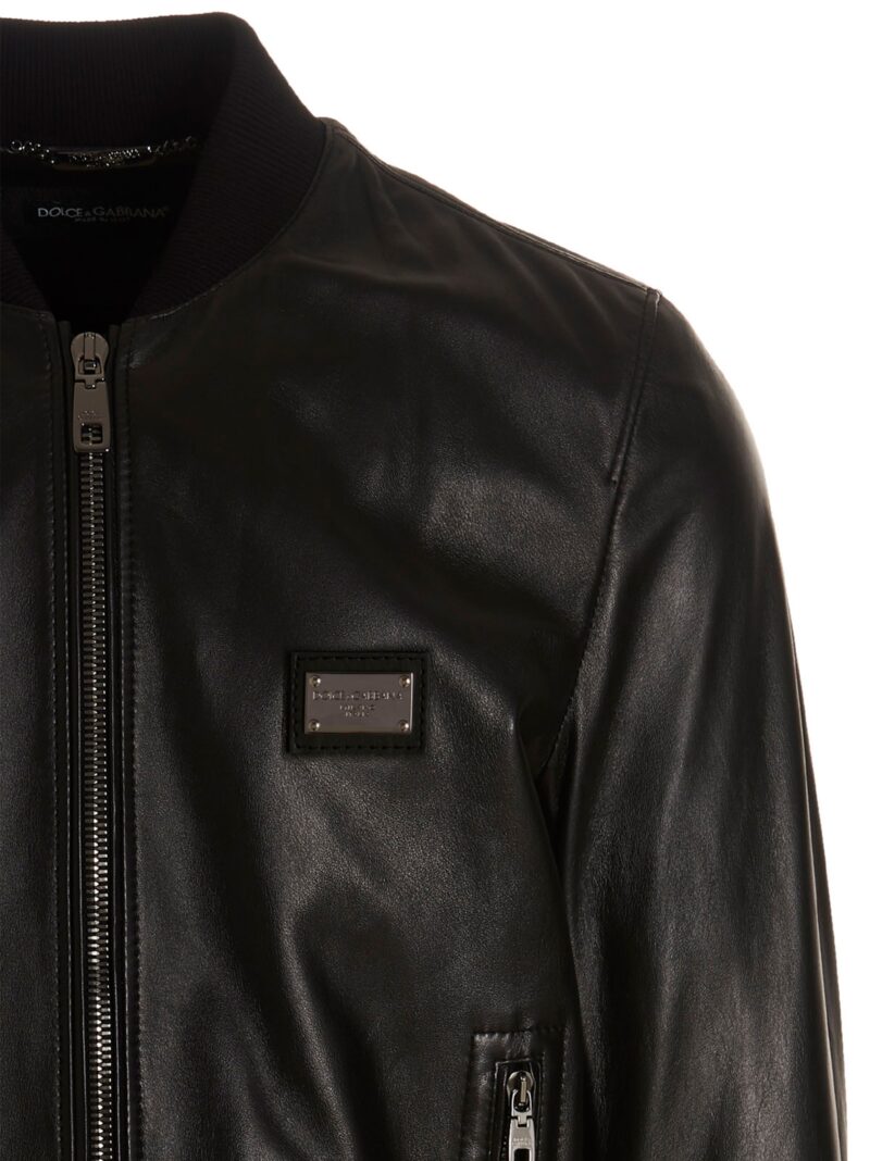 'DG Essential' Bomber Jacket Man DOLCE & GABBANA Black