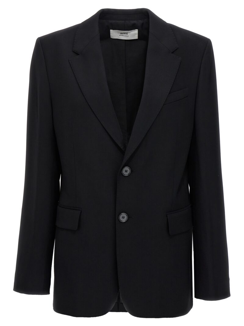 Single-breasted blazer AMI PARIS Black