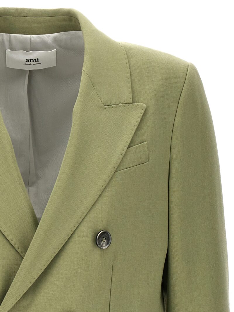 Double-breasted blazer Man AMI PARIS Green