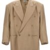 Double-breasted wool blazer HED MAYNER Beige
