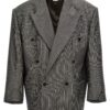 Pinstriped double-breasted blazer HED MAYNER Gray