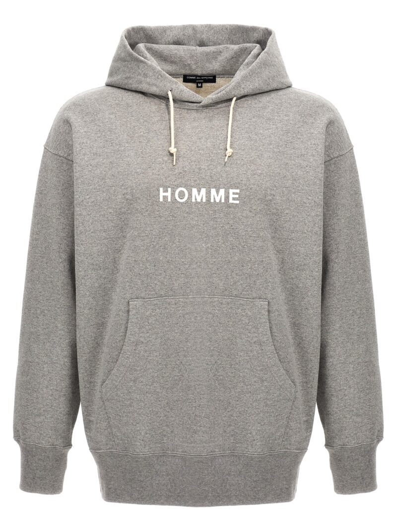 Logo print hoodie COMME DES GARҪONS HOMME Gray