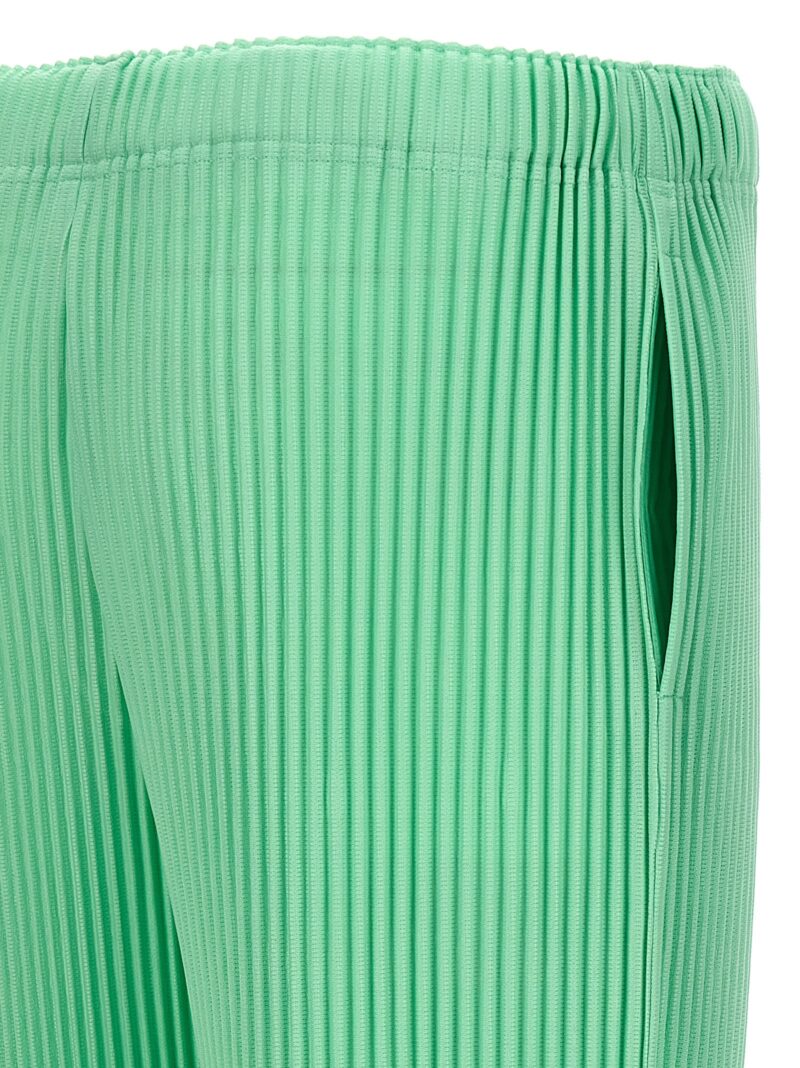 'MC January' trousers 100% polyester HOMME PLISSE' ISSEY MIYAKE Green