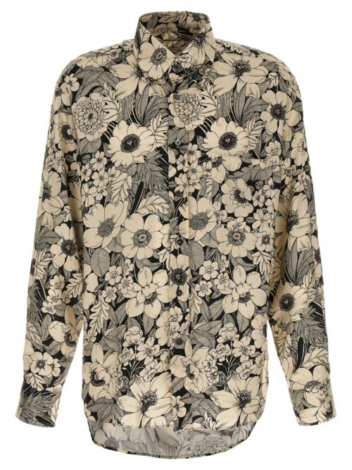 Floral print shirt TOM FORD White/Black