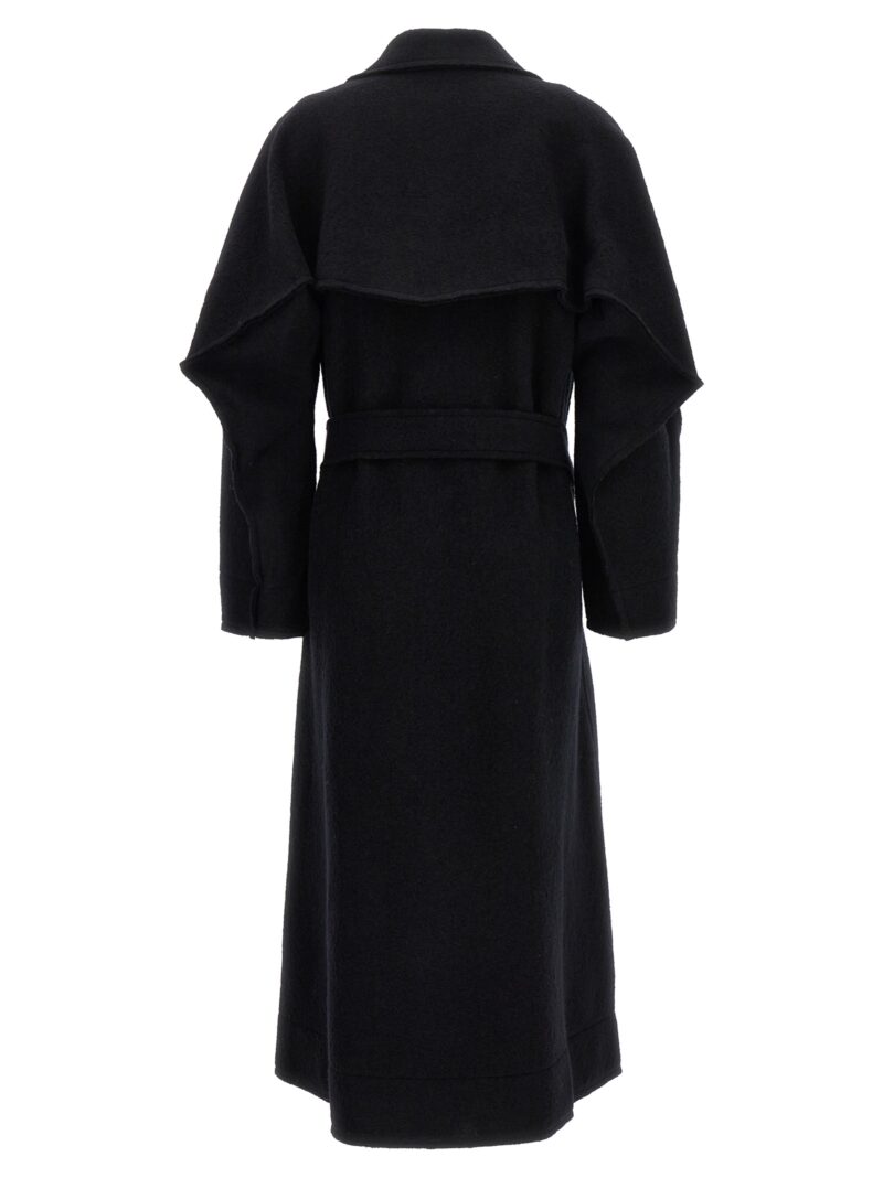 'Out of a Cube' long coat IM38KA33815 ISSEY MIYAKE Black