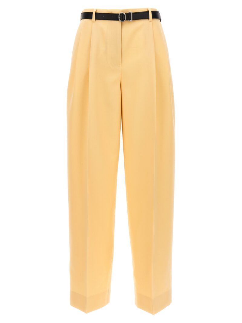 Wool pants pences JIL SANDER Yellow