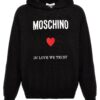 'In Love We Trust' hoodie MOSCHINO Black