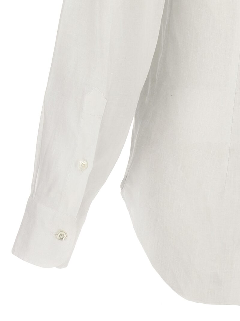 'Dandy Life' shirt 100% linen BARBA White