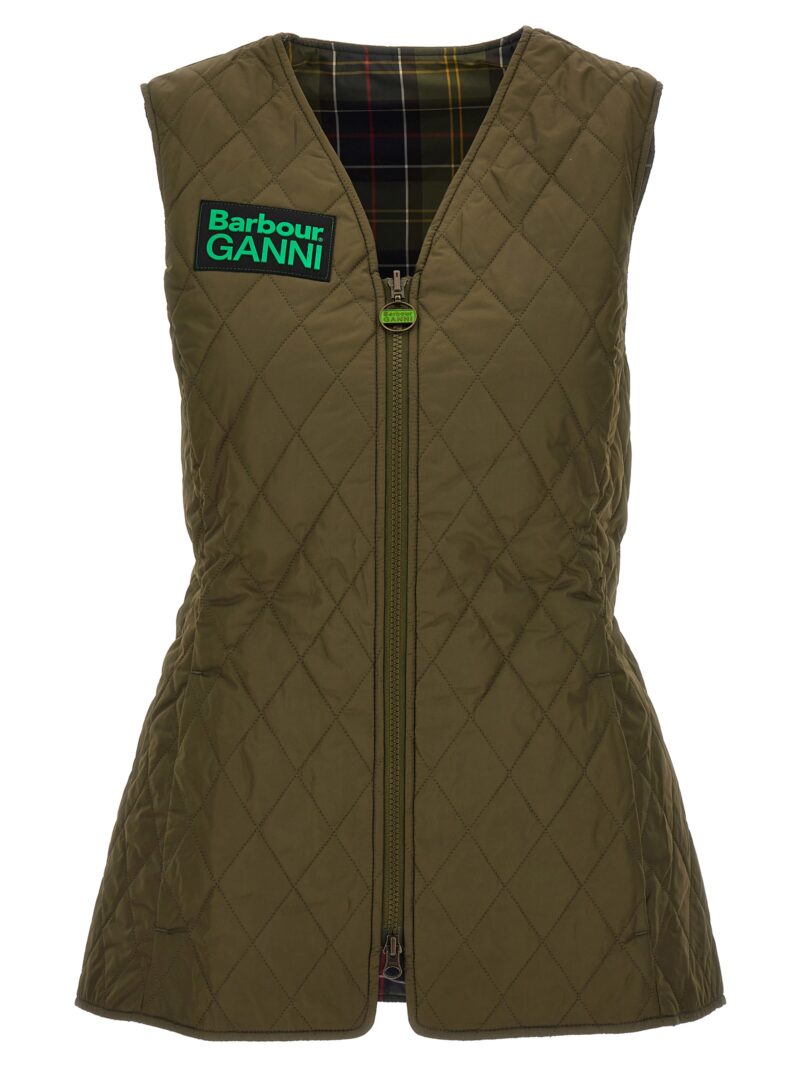 Barbour x Ganni 'Betty' reversible vest BARBOUR Green