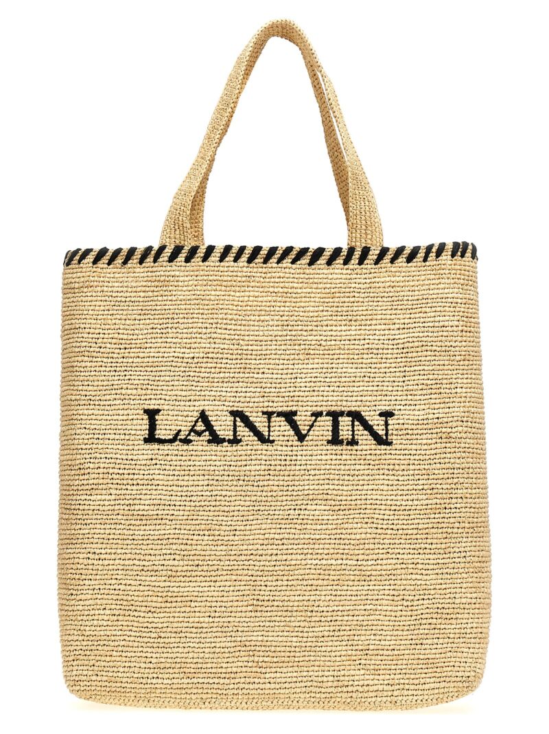 Logo shopping bag LANVIN Beige