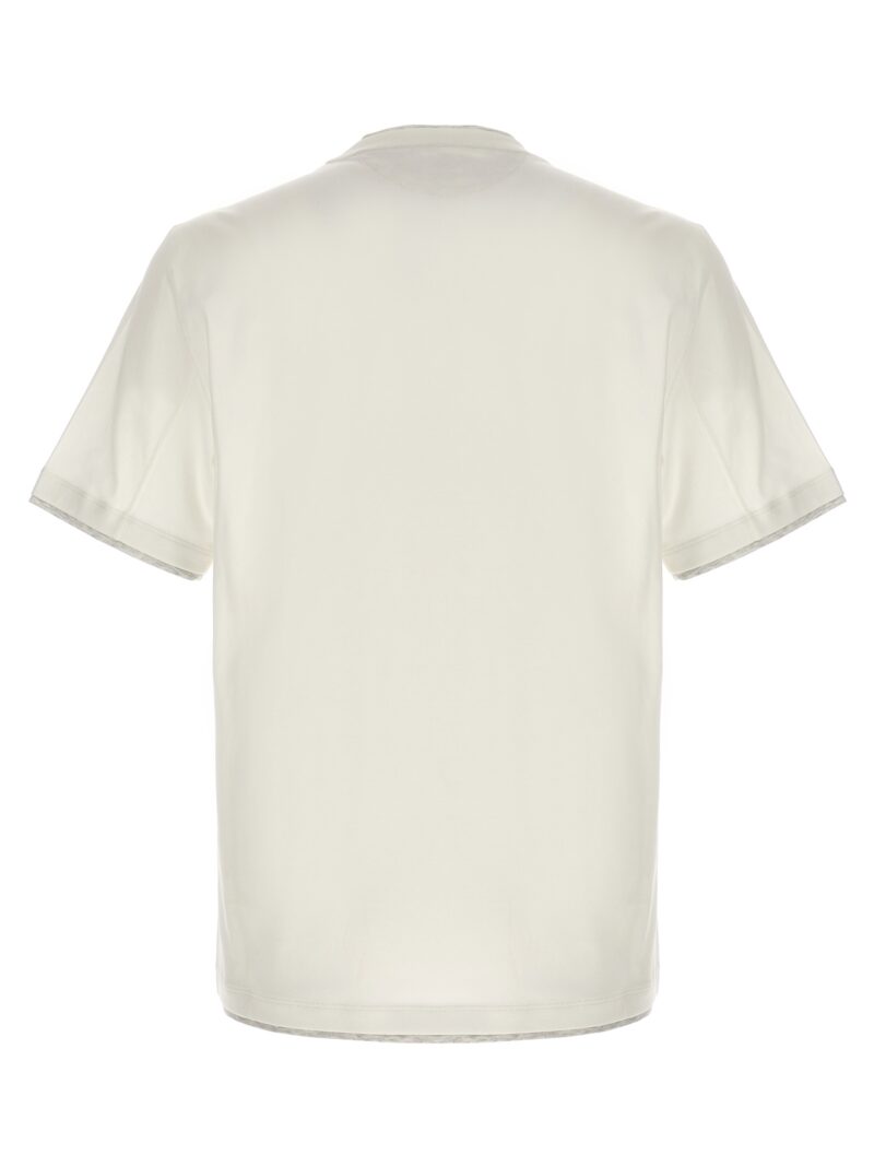 Double layer t-shirt M0B137427GCYI45 BRUNELLO CUCINELLI White