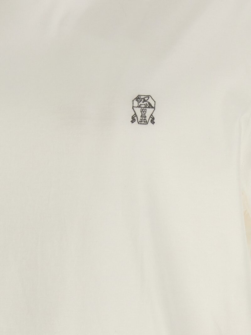 Double layer t-shirt 100% cotton BRUNELLO CUCINELLI White