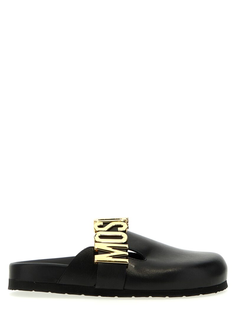 Logo mules MOSCHINO Black