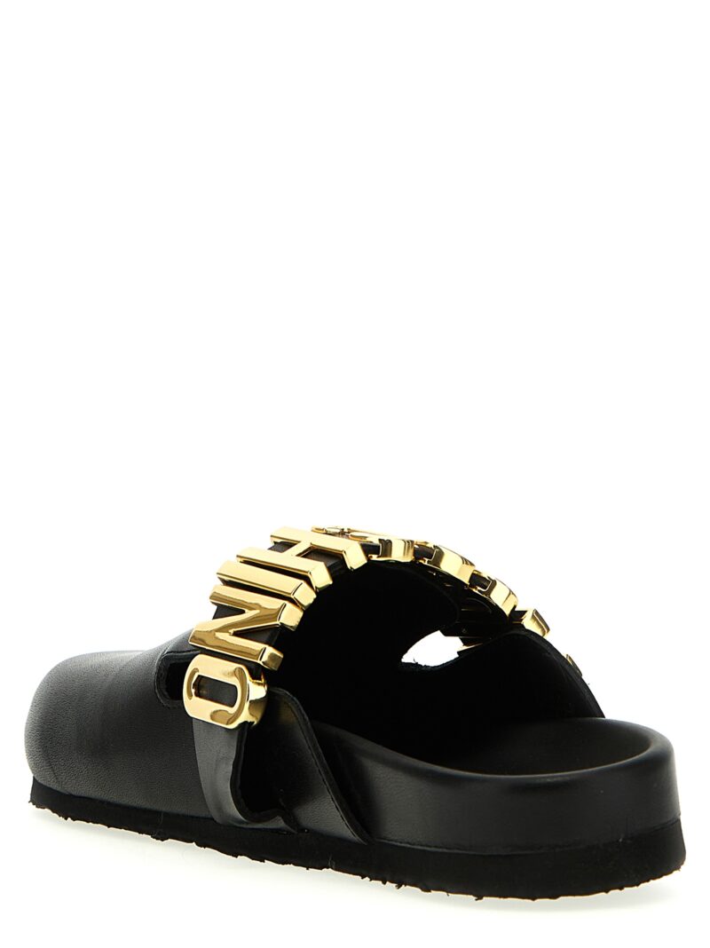 Logo mules Woman MOSCHINO Black