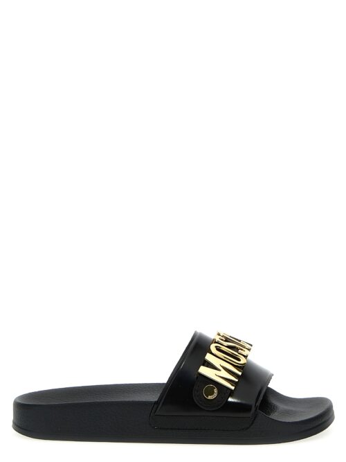 Logo slides MOSCHINO Black