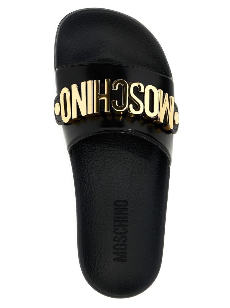 Logo slides Woman MOSCHINO Black