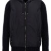 Two-material hooded jacket HERNO Blue
