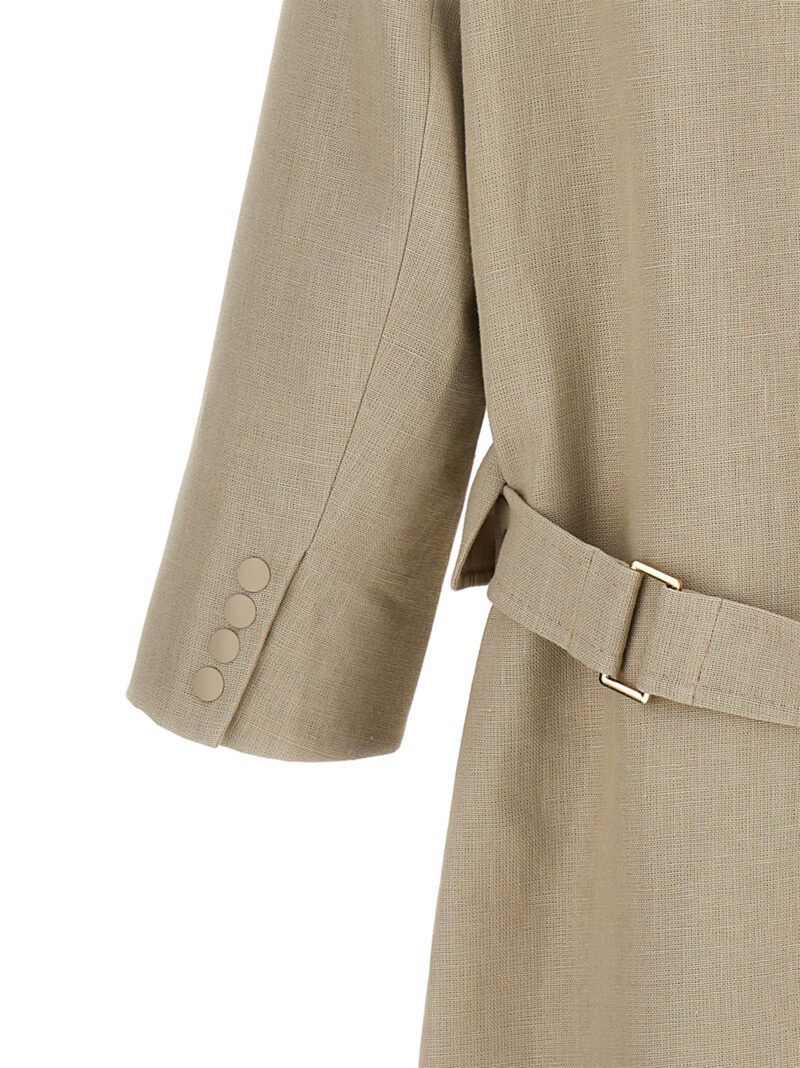 'Mescal’ trench coat 100% linen MAX MARA Beige