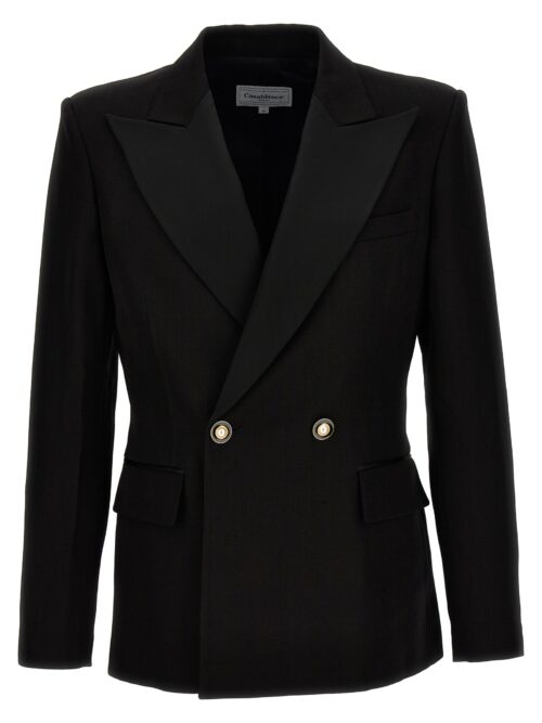 Double-breasted tuxedo blazer CASABLANCA Black