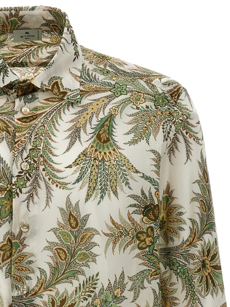 All-over print shirt Man ETRO Green