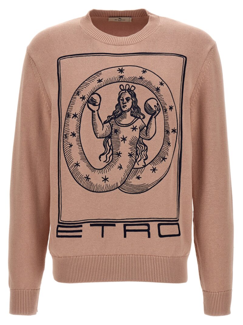 Logo embroidery sweater ETRO Pink