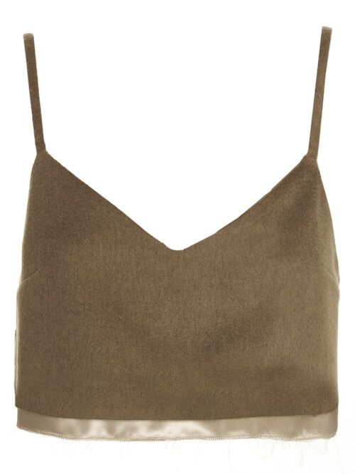 Logo camel top MIU MIU Beige