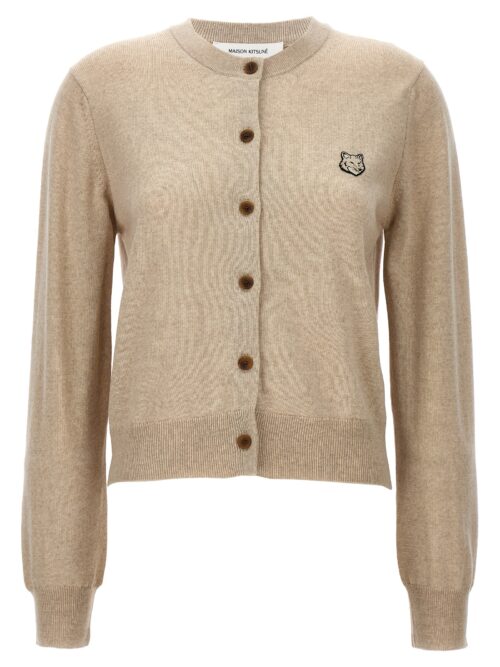 'Fox Head' cardigan MAISON KITSUNE Beige