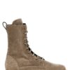 Suede lace-up boots BRUNELLO CUCINELLI Beige