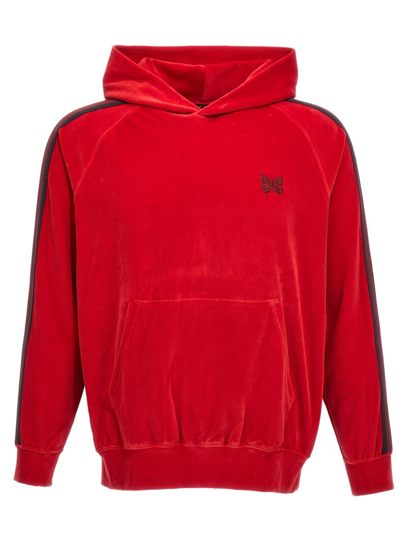Logo embroidery velvet hoodie NEEDLES Red
