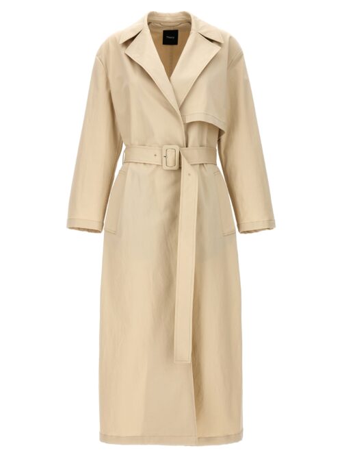 Long trench coat THEORY Beige