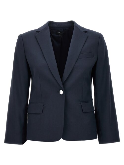 Single-breasted blazer THEORY Blue