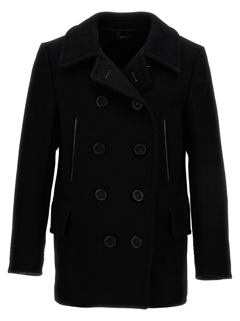 Japan wool double breast coat TOM FORD Black