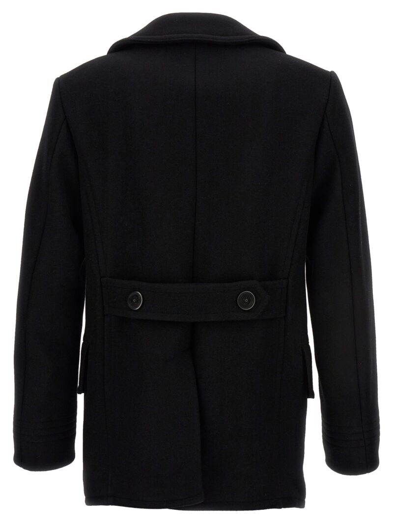 Japan wool double breast coat Man TOM FORD Black