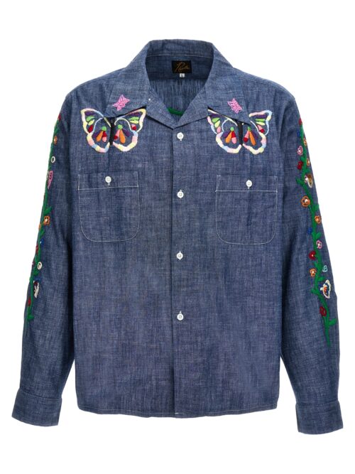 Chambray embroidery shirt NEEDLES Light Blue