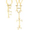 Pendant logo earrings OFF-WHITE Gold
