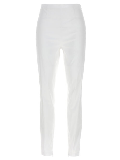 Logo poplin pants PRADA White