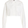Jewel cropped shirt PRADA White