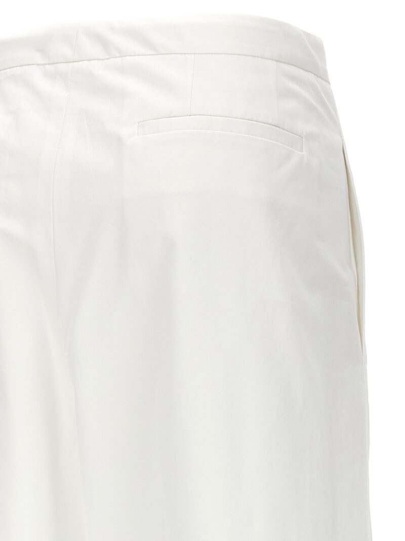 Pleated tailored trousers 100% cotton FABIANA FILIPPI White