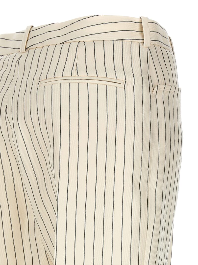 Pinstripe pants 79% wool 17% silk 4% polyester TOM FORD White/Black